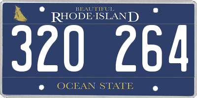 RI license plate 320264