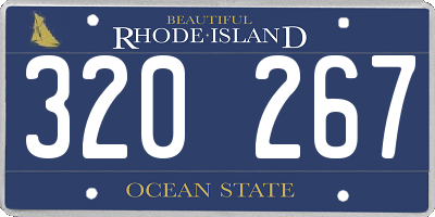 RI license plate 320267