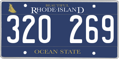 RI license plate 320269