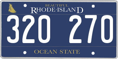 RI license plate 320270
