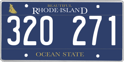RI license plate 320271
