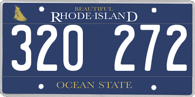RI license plate 320272
