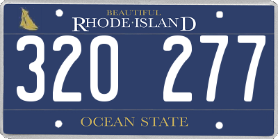 RI license plate 320277