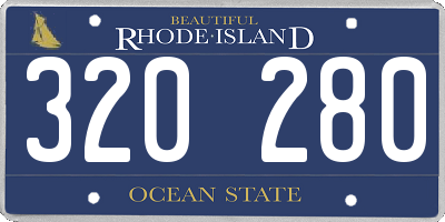 RI license plate 320280