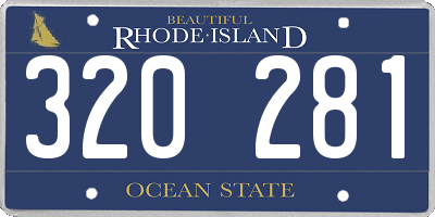 RI license plate 320281