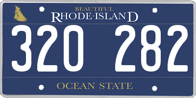 RI license plate 320282