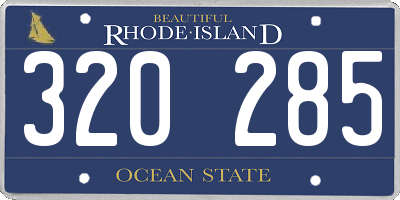 RI license plate 320285