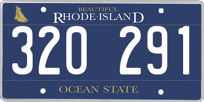 RI license plate 320291