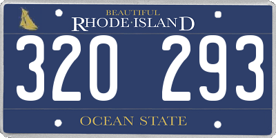 RI license plate 320293