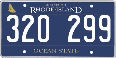 RI license plate 320299