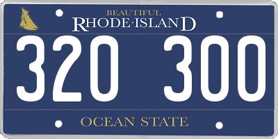 RI license plate 320300
