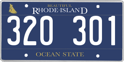 RI license plate 320301