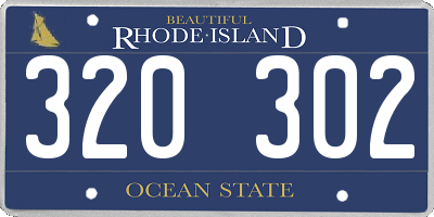 RI license plate 320302