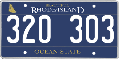 RI license plate 320303