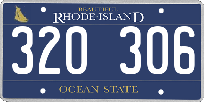 RI license plate 320306