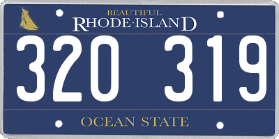 RI license plate 320319