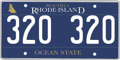 RI license plate 320320