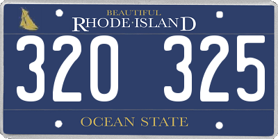 RI license plate 320325