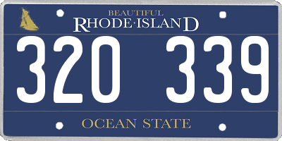 RI license plate 320339
