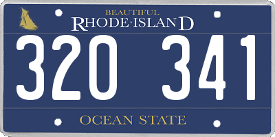 RI license plate 320341
