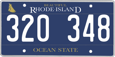 RI license plate 320348