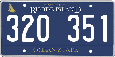 RI license plate 320351