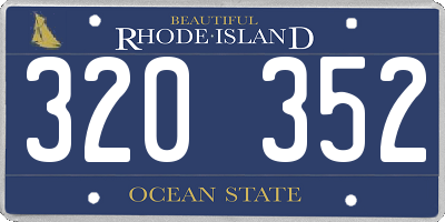 RI license plate 320352