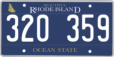RI license plate 320359