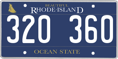 RI license plate 320360
