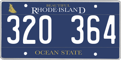 RI license plate 320364