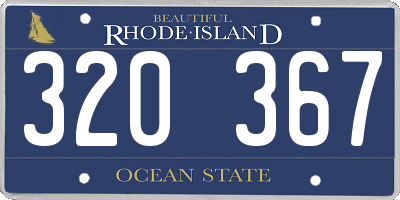 RI license plate 320367