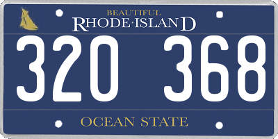 RI license plate 320368