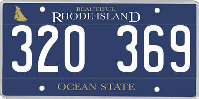 RI license plate 320369