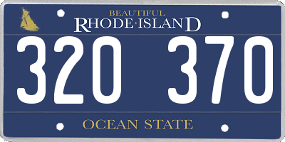 RI license plate 320370