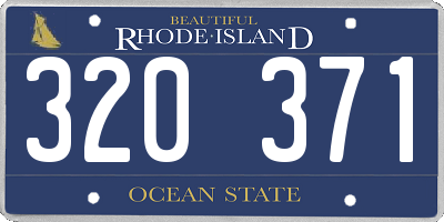 RI license plate 320371