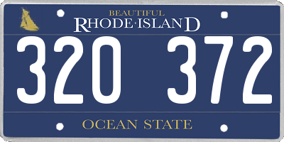 RI license plate 320372