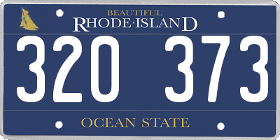 RI license plate 320373