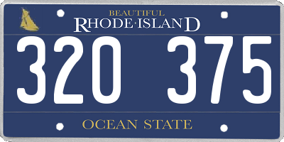 RI license plate 320375