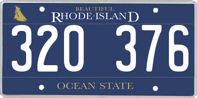 RI license plate 320376