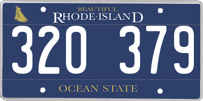 RI license plate 320379