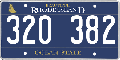 RI license plate 320382