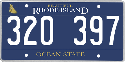 RI license plate 320397