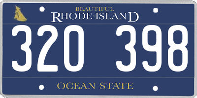 RI license plate 320398