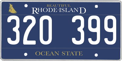 RI license plate 320399