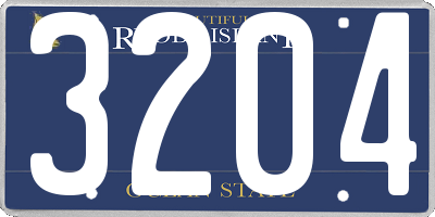 RI license plate 3204