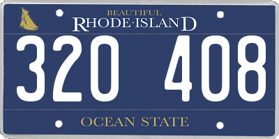 RI license plate 320408