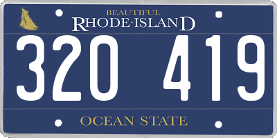 RI license plate 320419