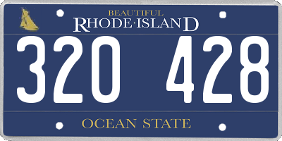 RI license plate 320428