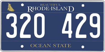 RI license plate 320429