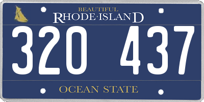 RI license plate 320437